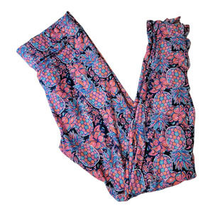 Simply Southern Plus Size Bright Pineapple Print High Rise Leggings Womens 2X